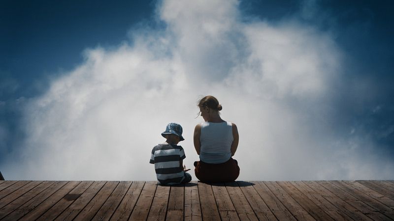 sitting, sky, boy, female, son, mom, women, mountain, clouds, family, cinematic, cine, colors, colorgrade, colorgrading, film, still, shot, film look, sony, a6300, sochi, caucasus Sitting in the sky фото превью