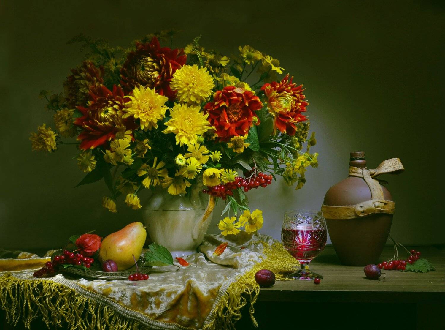 still life,натюрморт,  цветы, хризантемы, фото натюрморт, сетябрь, осень, настроение, георгины, гелениум, Колова Валентина
