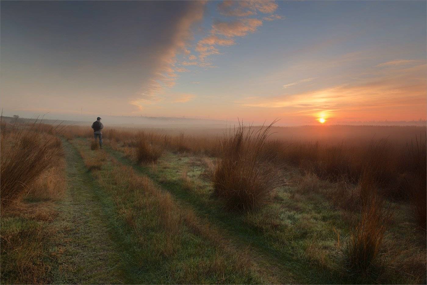 sunrice fog man sky, Игорь Марценюк