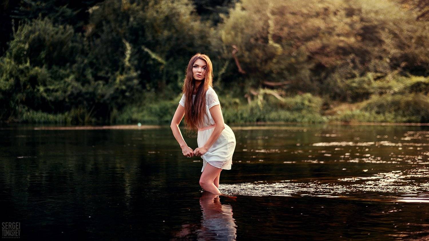 закат, свет, река, Сергей Томашев