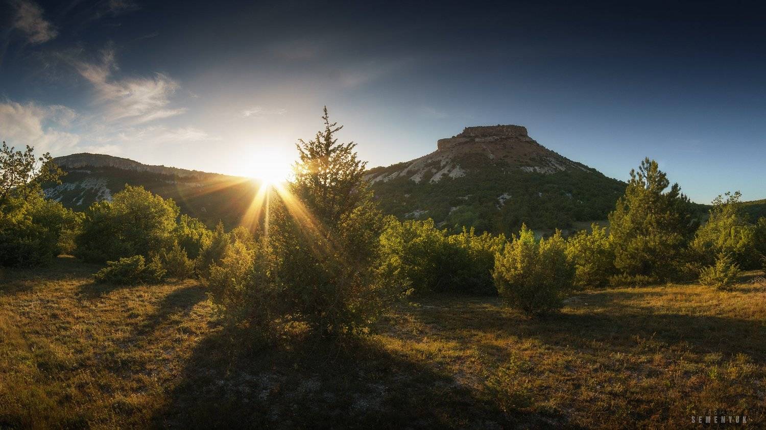крым, бахчисарай, тепе-кермен, закат, пейзаж, \"пещерный\" город, крепость, солнце., Семенюк Василий