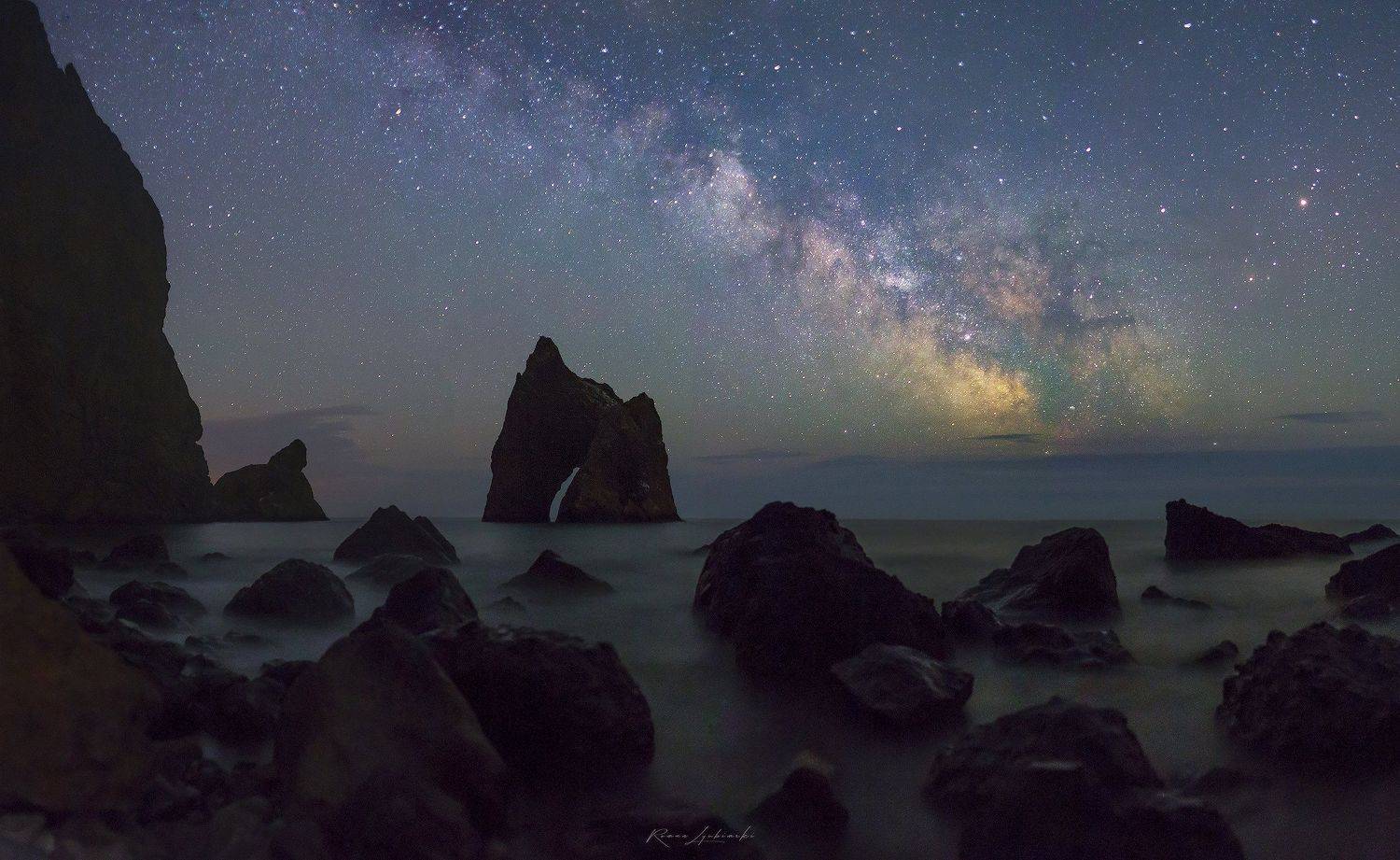 крым, коктебель, золотые ворота, млечный путь, звезды, роман любимский, кенон, пейзаж, россия, крым, Роман Любимский