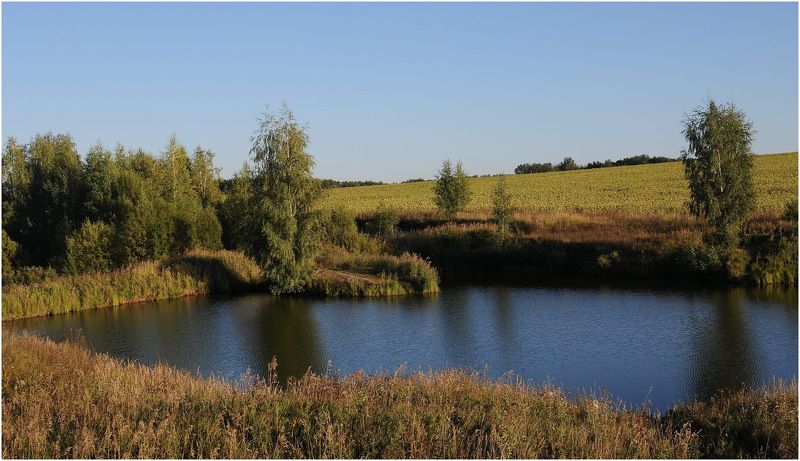 сентябрь закат природа  Предзакатное состояние фото превью