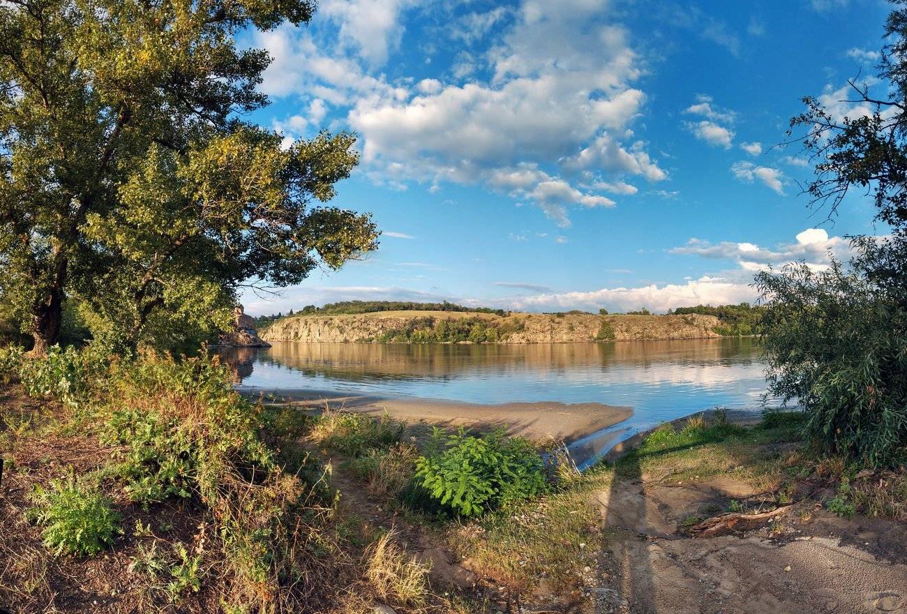 пейзаж,небо,река,днепр,скалы,вечер,осень, Сергей Богачёв