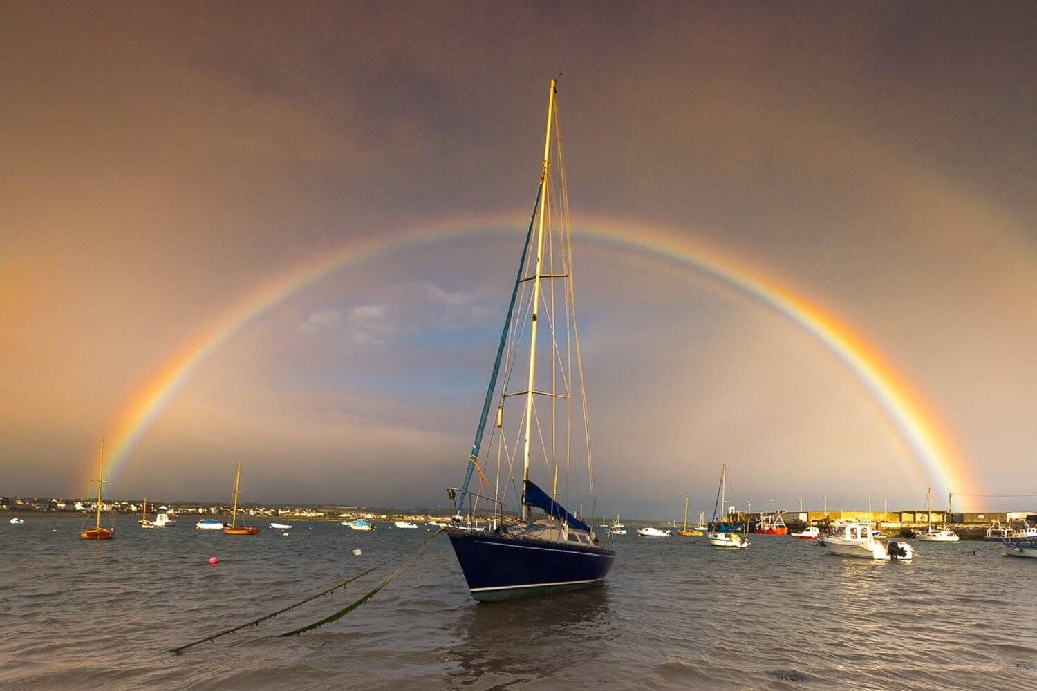 rainbow ,sun, light,ireland,skerries, Marek Biegalski