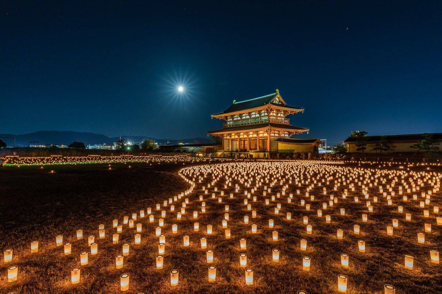 nightscape nature festival nara japan moon light up summer  , Hasan Jakaria