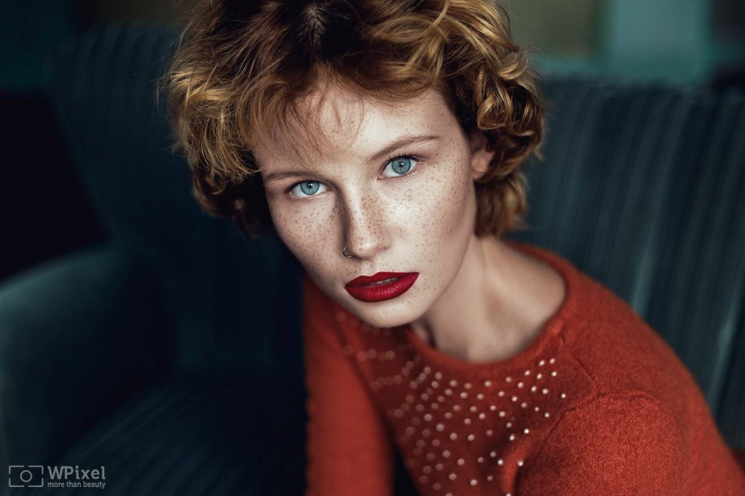 portrait, women, eyes, redhair, Wojtek Polaczkiewicz