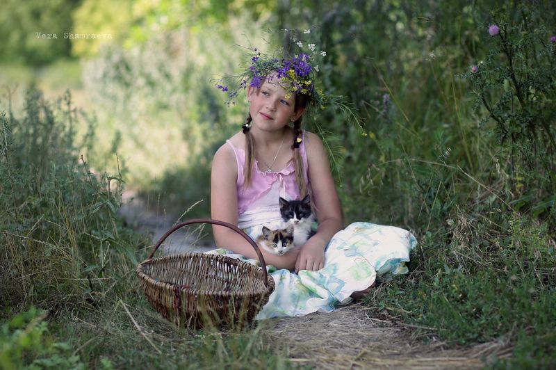 котята, девочка, постановка Малыши фото превью
