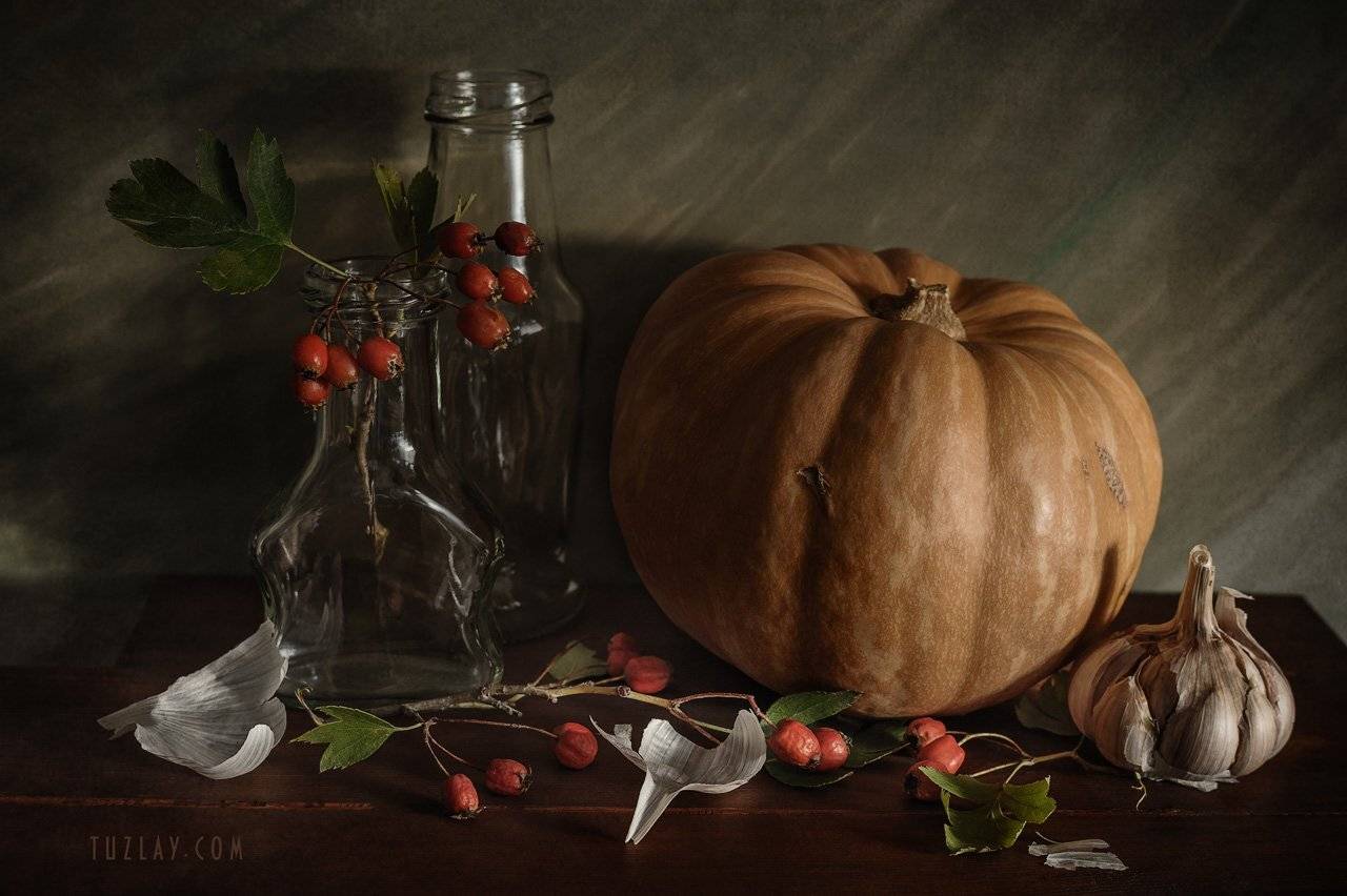 тыква, осень, боярышник, чеснок,бутылёк, Владимир Тузлай