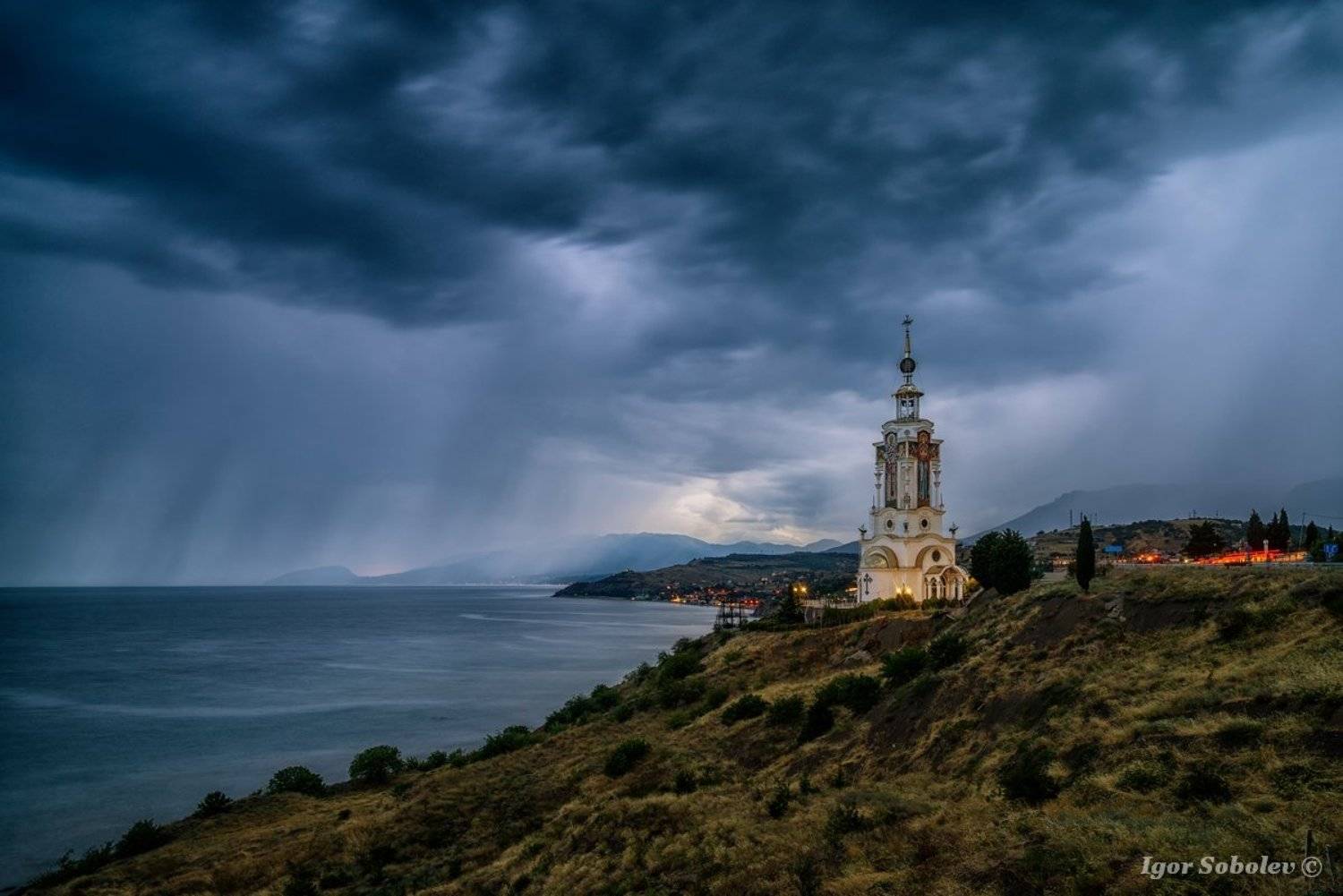 храм-маяк, святой николай чудотворец, малореченское, крым, temple-lighthouse, st. nicholas the wonderworker, malorechenskoe, crimea,, Соболев Игорь