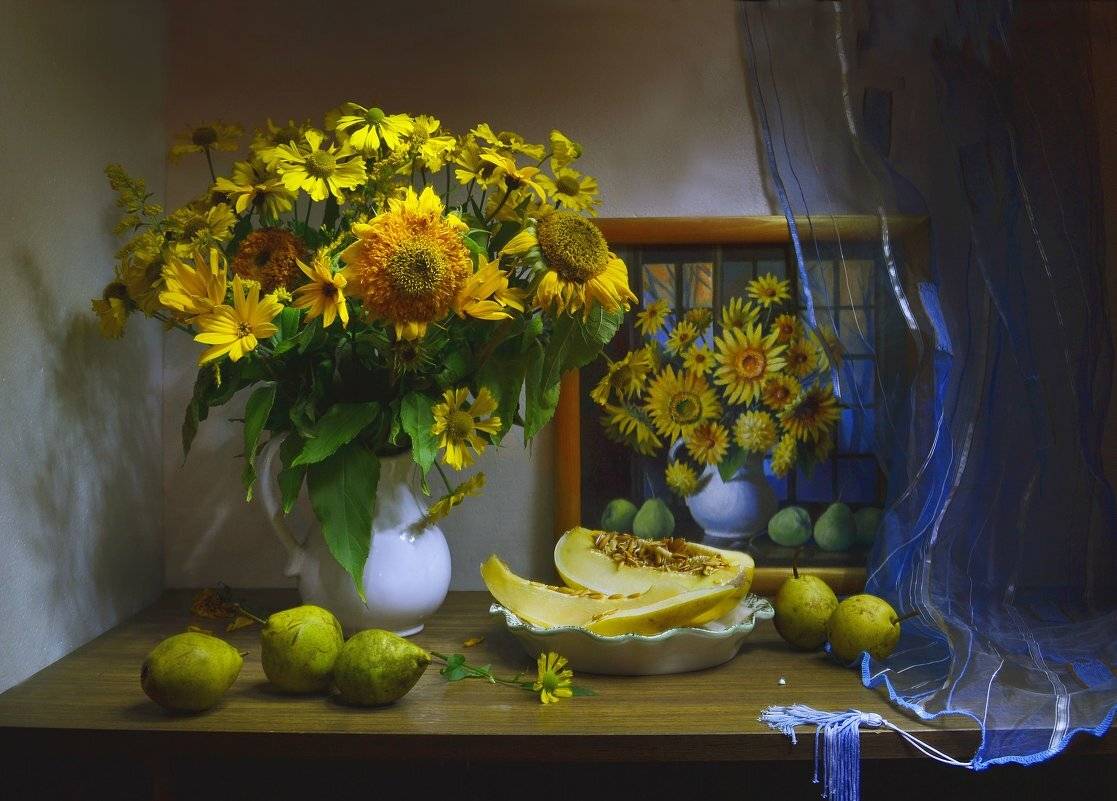 still life, натюрморт, цветы, фото натюрморт, сентябрь, осень, маслом, картина, Колова Валентина