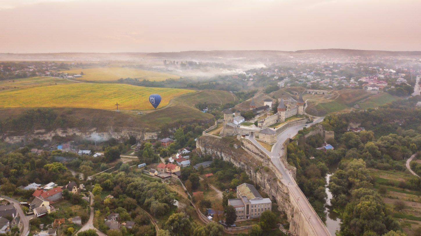 вечер, дронофото, закат, каменец-подольский, осень, подолье, сентябрь, украина, Вейзе Максим