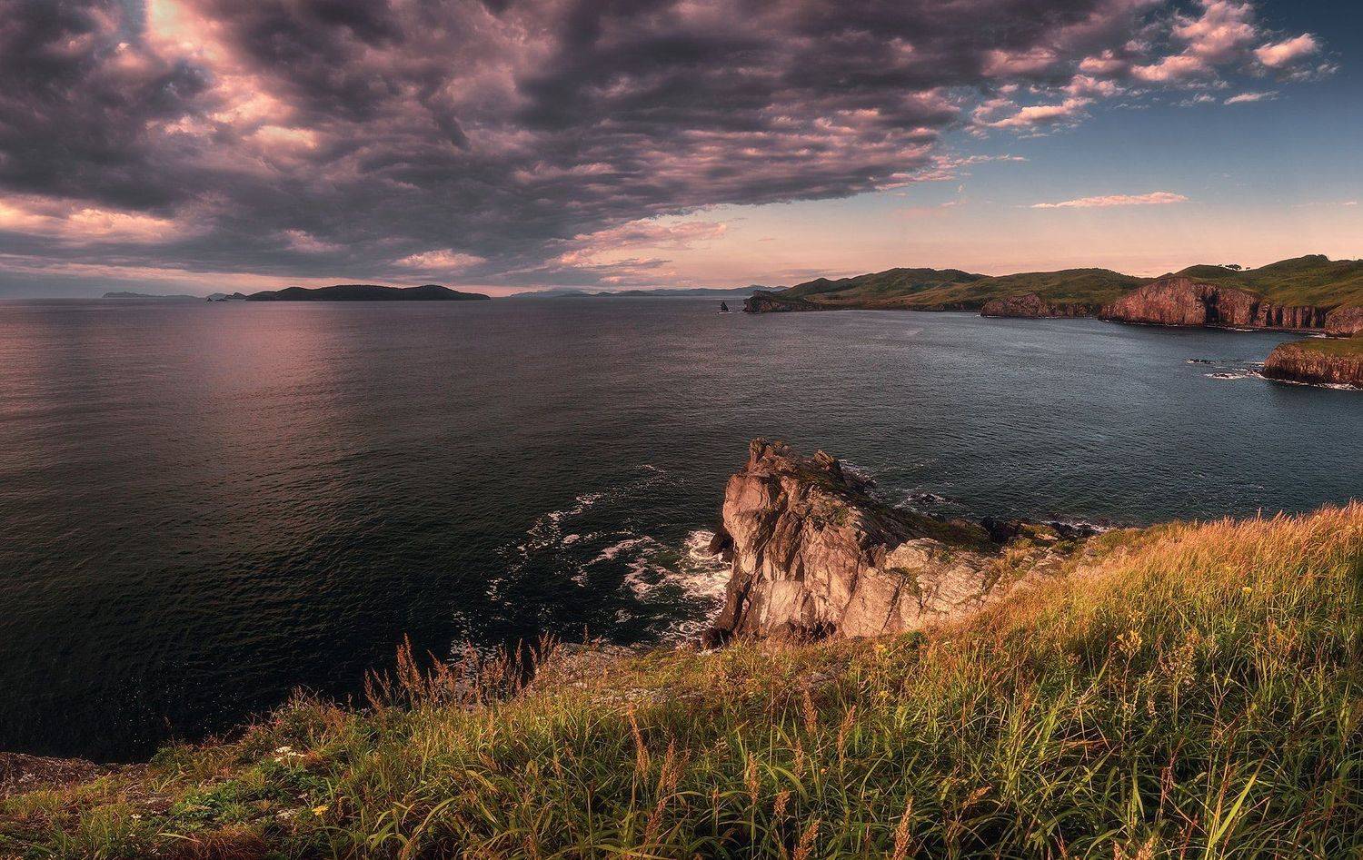 утро, море, скалы, Андрей Кровлин