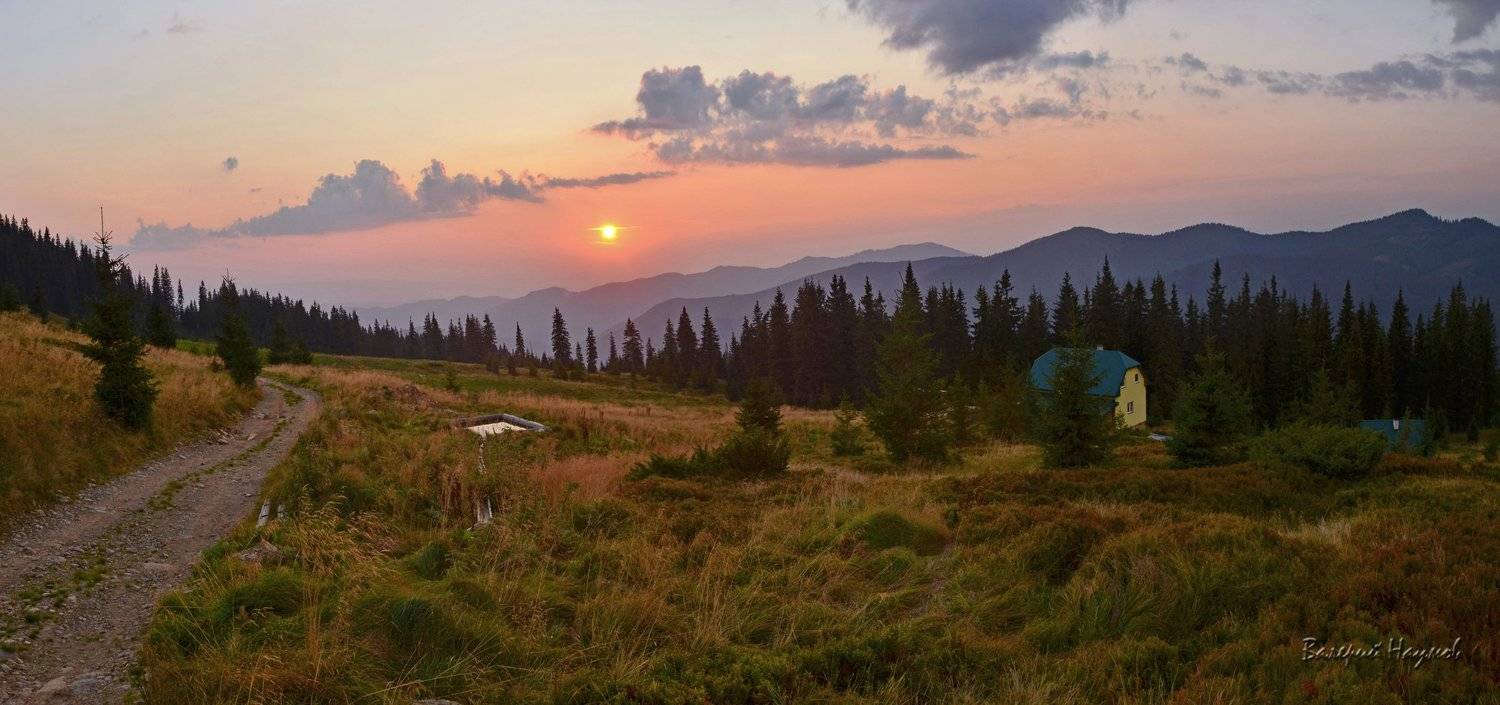 карпаты, горы, мармаросы, вечер, закат, полонина струнге, Валерий Наумов