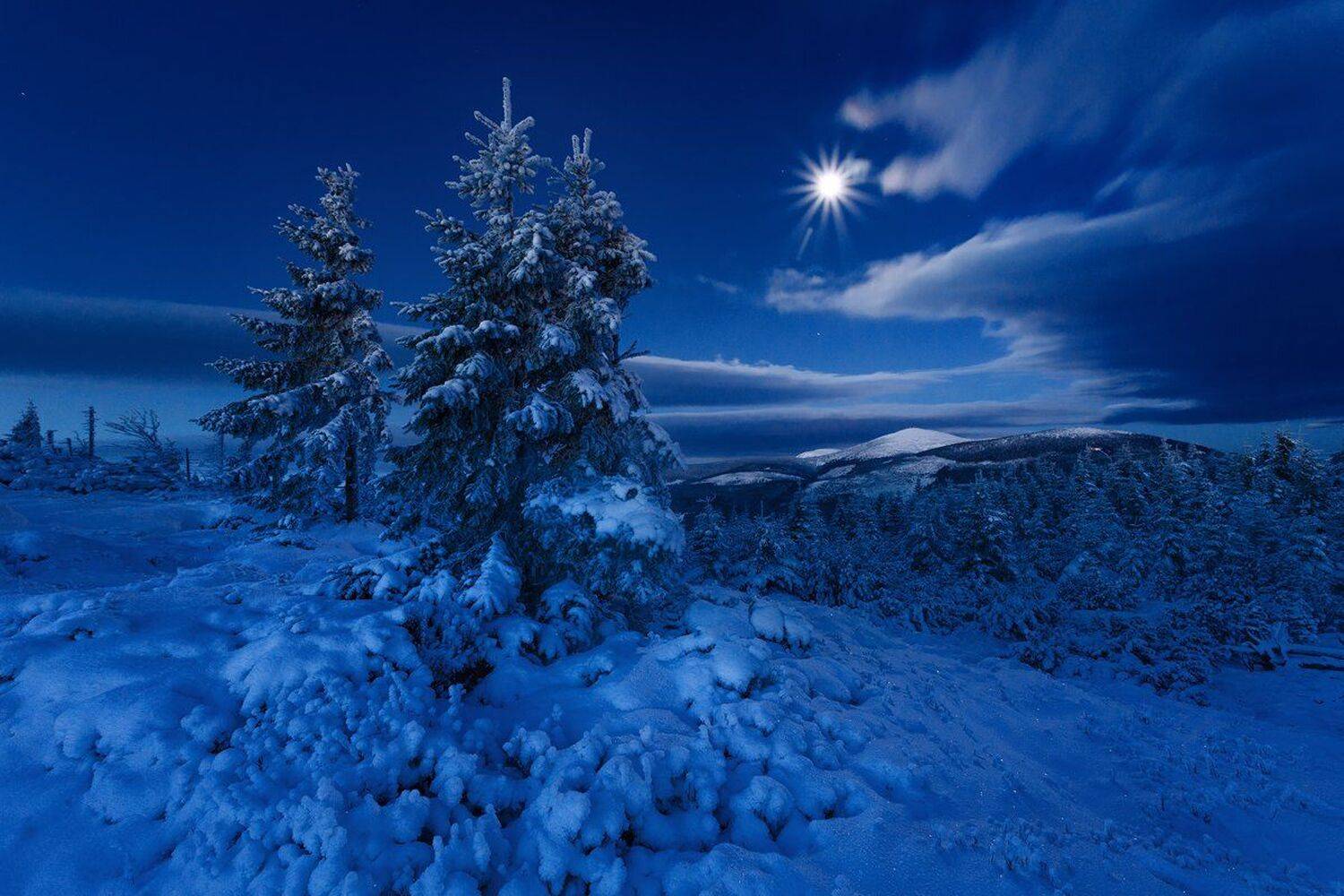 landscape,canon,winter,night,moon, Iza i Darek Mitręga