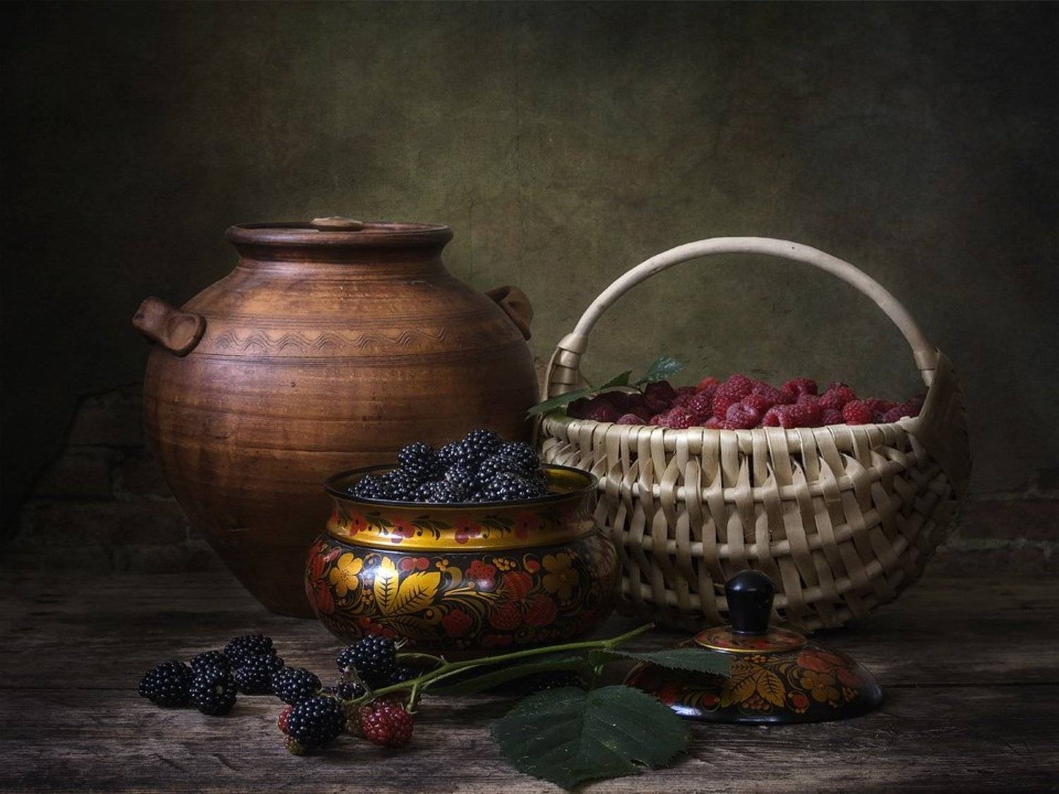 натюрморт, сентябрь, осень, сезон, урожай, ягоды, малина, ежевика, Ирина Приходько