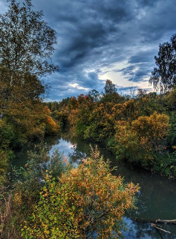 река, осень,сибирь Басандайка фото превью