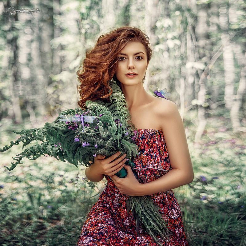 девушка, портрет, природа, лето, стрекоза, girl, portreit, summer, dragonfly, nature  фото превью