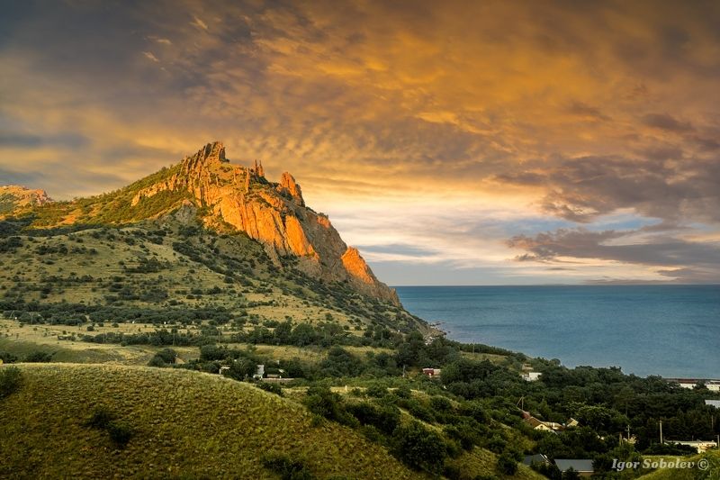 Кара-Даг, Крым, вечер, Kara-Dag, Crimea, evening Вечер у Кара-Дага фото превью