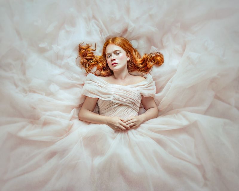 портрет, portrait, red hair, dress, платье, рыжие волосы Валентина фото превью