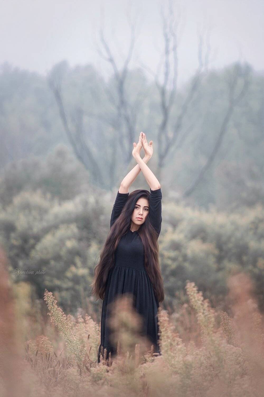 девушка, портрет, туман, утро, girl, portreit, fog, morning, Марина Семёхина