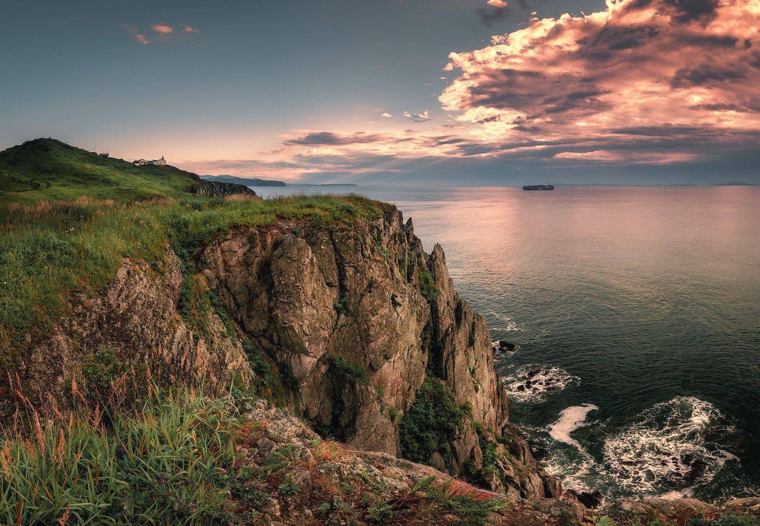 утро, море, скалы, Андрей Кровлин