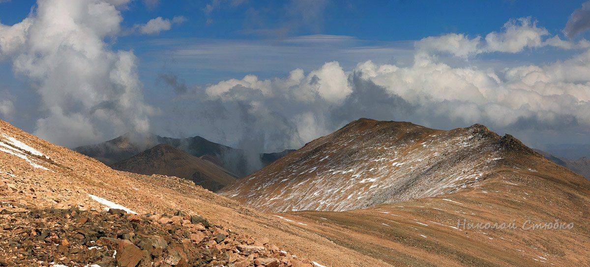 кавказ, горы, облака, перевал, балкбаши, Николай Стюбко