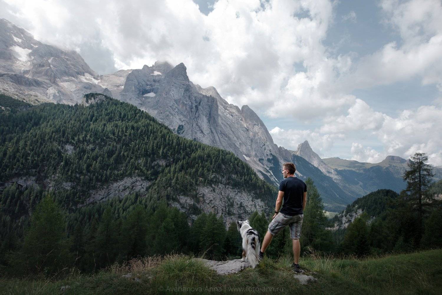 собака, природа, горы, человек, Анна Аверьянова