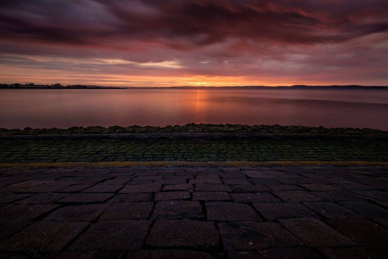 закат, Эдинбург, Шотландия, море, пейзаж, Александр Панфилов