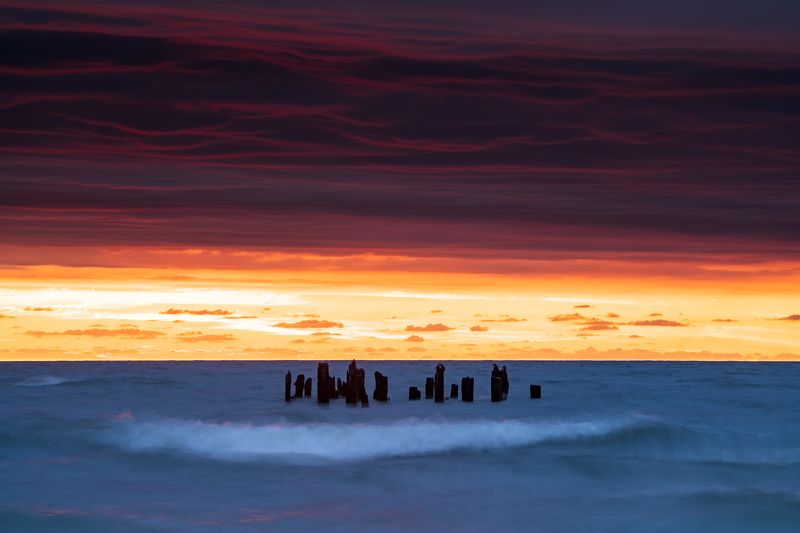 Ядерный закат в балтийском море фото превью