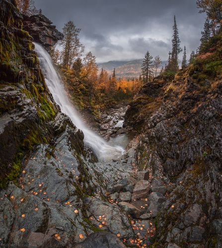 Водопад красивый