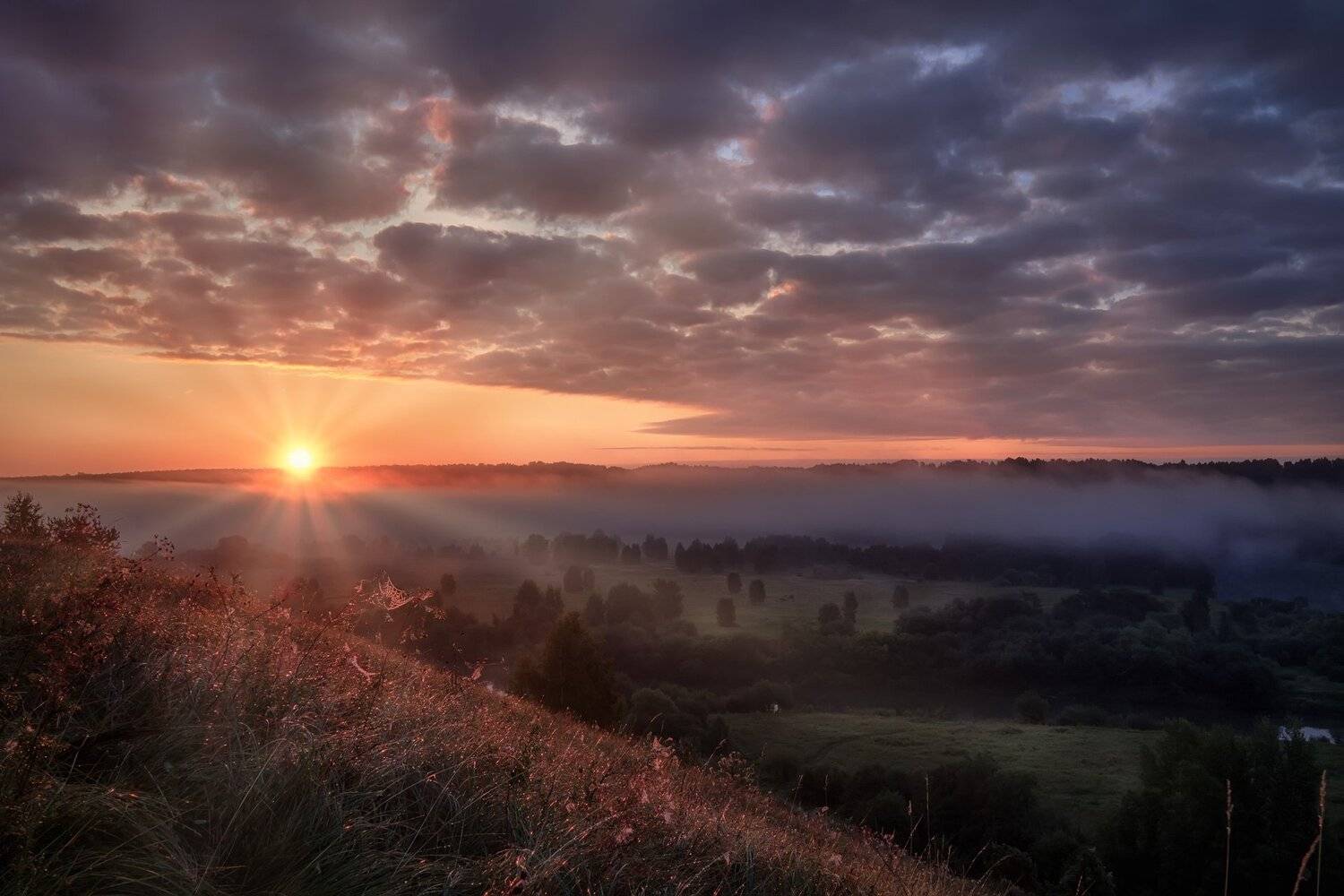пейзаж, сылва, пермский край, угоры, медвежье, рассвет, туман, Андрей Чиж
