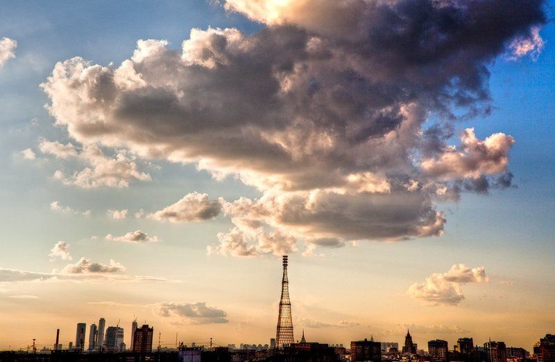 город, крыша, крыши, москва, шаболовка, шуховская, башня, телебашня Королева фото превью