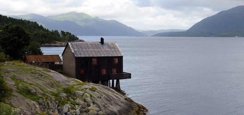 норвегия, фьорды Tingvollfjorden фото превью