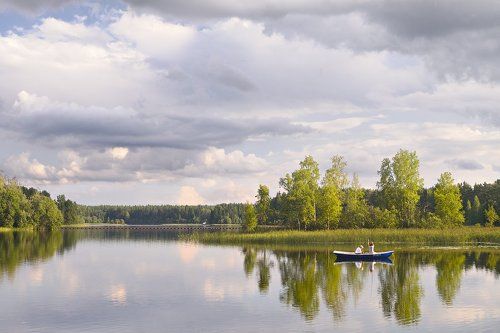 Рыбалка на озере Ужи́н