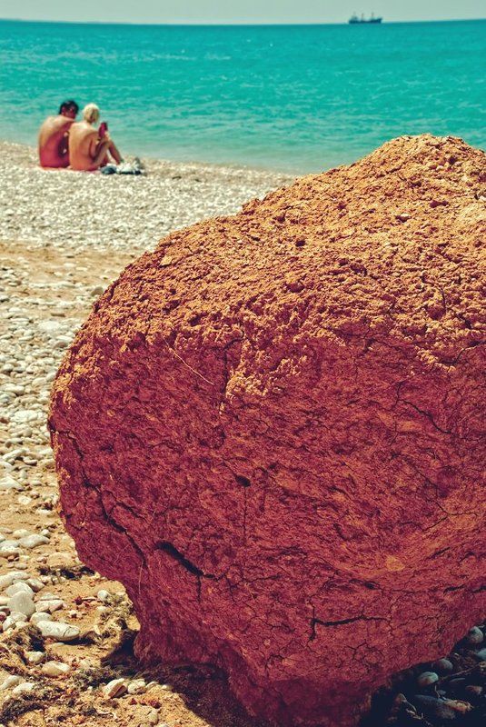 пляж, море, пара, Лето фото превью