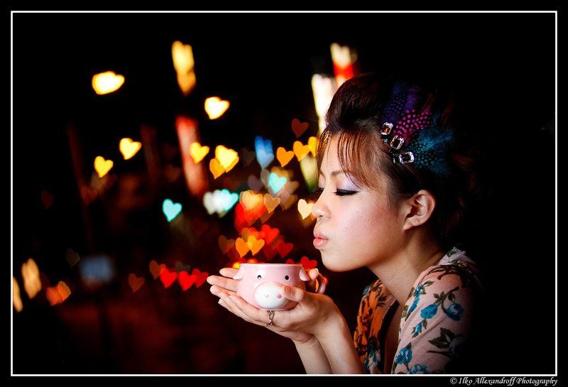 hearts, bokeh, canon, strobist, portrait, night, lights Happy birthday to me! Al the love for you guys~ фото превью