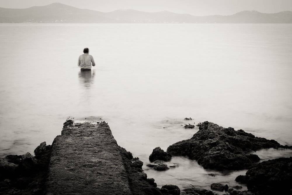 farewell, sea, zadar, croatia, swimmer, Zdravko