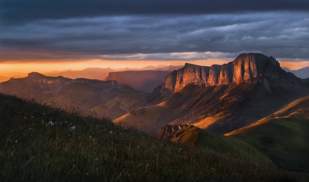 горы, кавказ, ачешбок, рассвет, утро, ФЁДОР