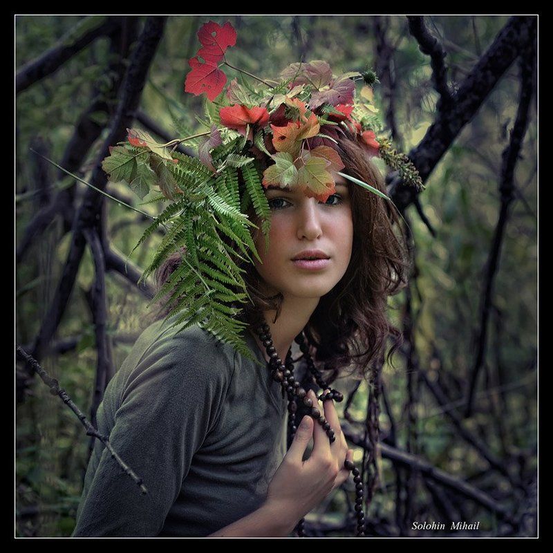 Девушка осень фото превью