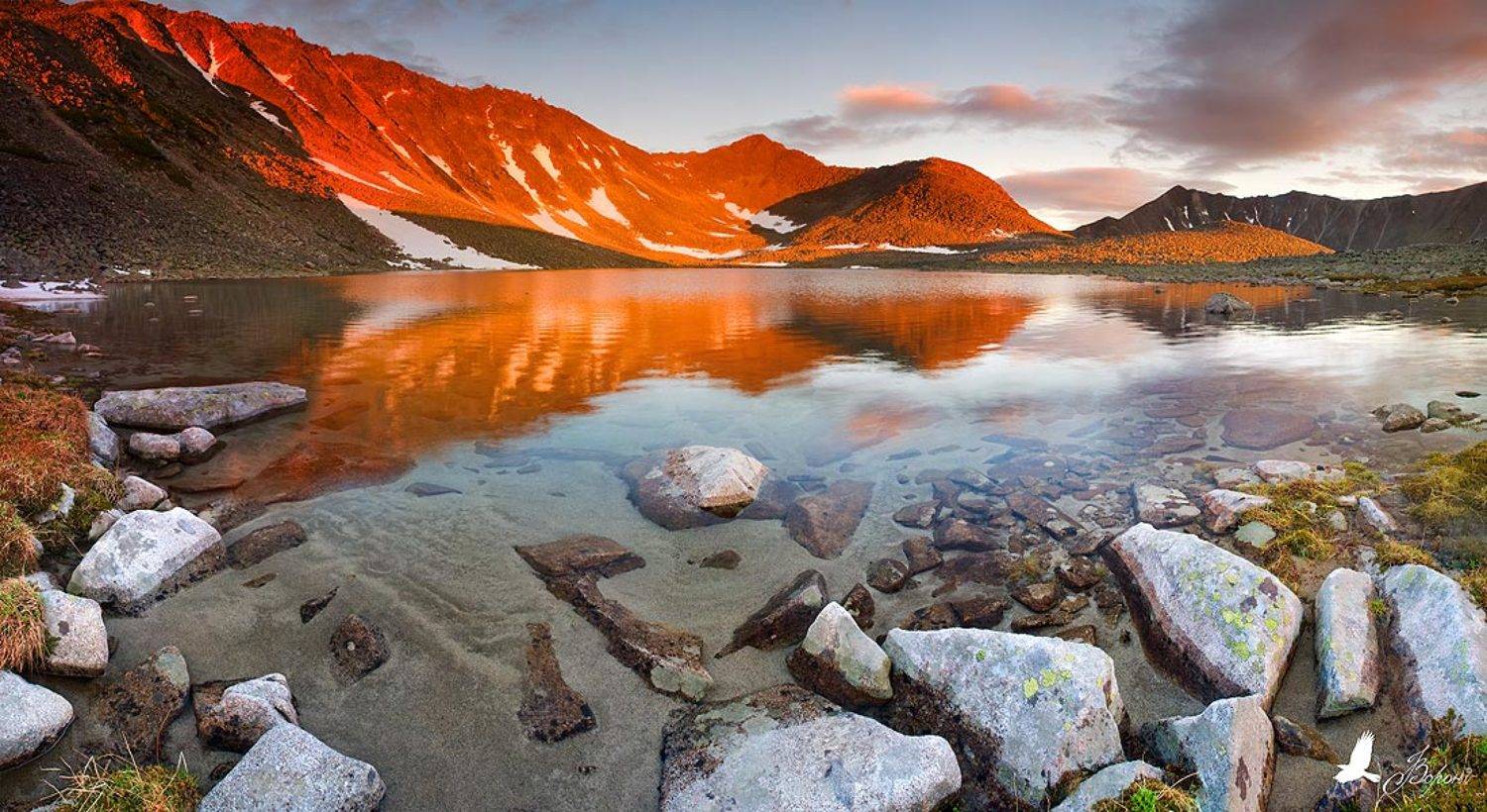 озеро, горы, заповедник, лето, панорама, магадан, полуостров кони, Ворон