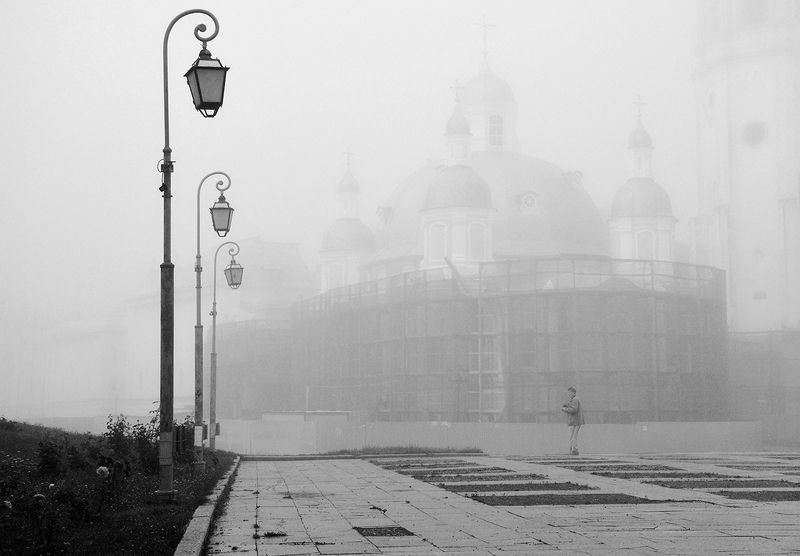 утро сентябрь туман сентябрьское утро... фото превью