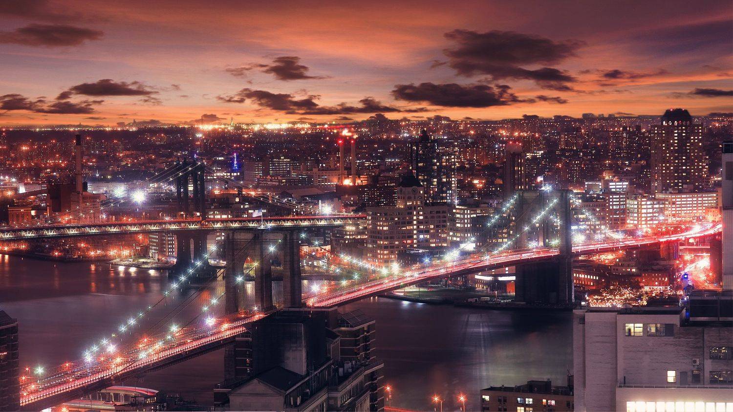 cityscape, night, urban skyline, bridge - man made structure, famous place, usa, city, river, urban scene, architecture, new york city, downtown district, dusk, manhattan - new york city, sunset, brooklyn bridge, illuminated, brooklyn - new york, built st, Александр Жуков