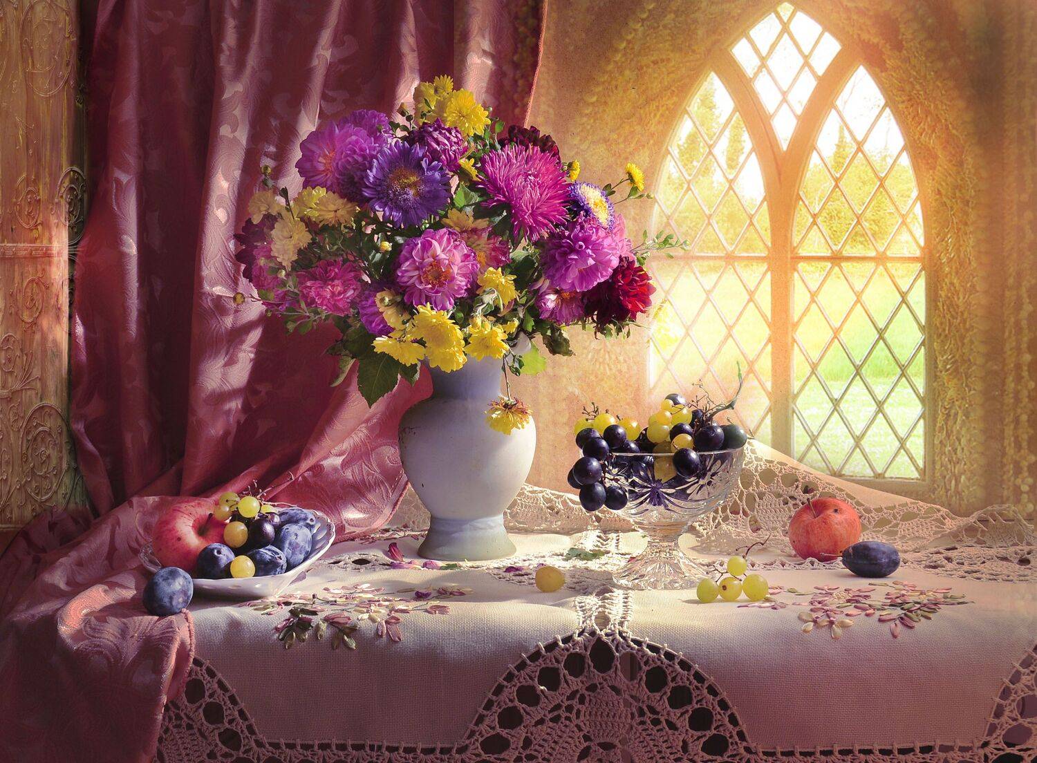 still life,натюрморт, цветы, хризантемы, фото натюрморт, солнечный день, сентябрь ,осень, бабье лето, астры,, Колова Валентина