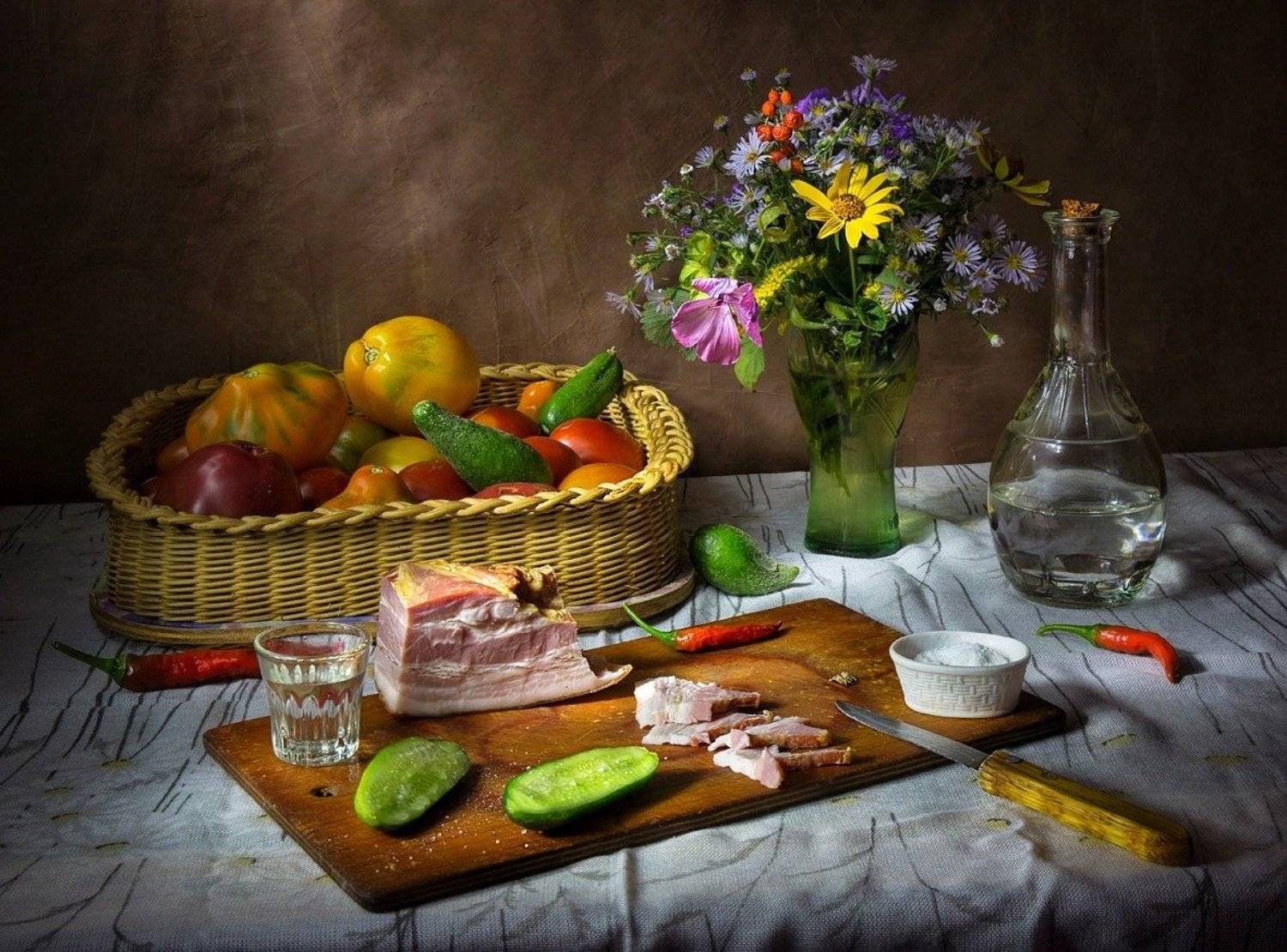 натюрморт,дача,цветы,урожай,перчик,, Zadorina Svetlana