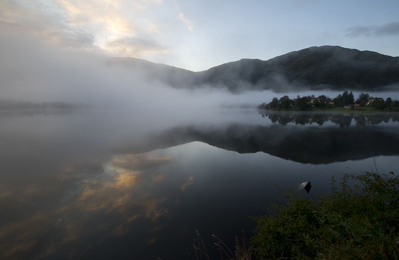 норвегия Утро туманное фото превью
