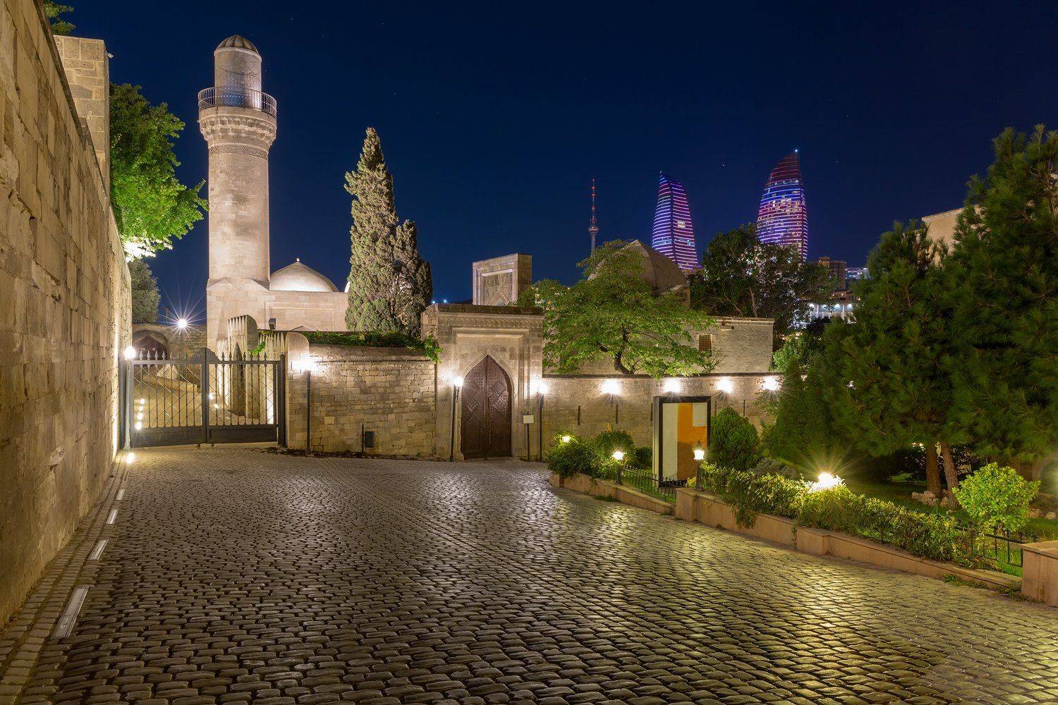 пейзаж, город, крепость, старина, история, достопримечательность, Баку, Азербайджан, Денис Свечников