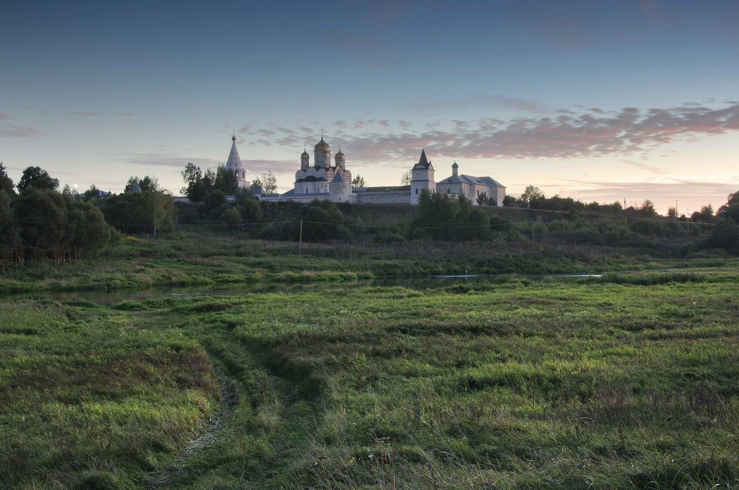 монастырь,река,осень,закат,небо,природа,православие, Павел Ныриков