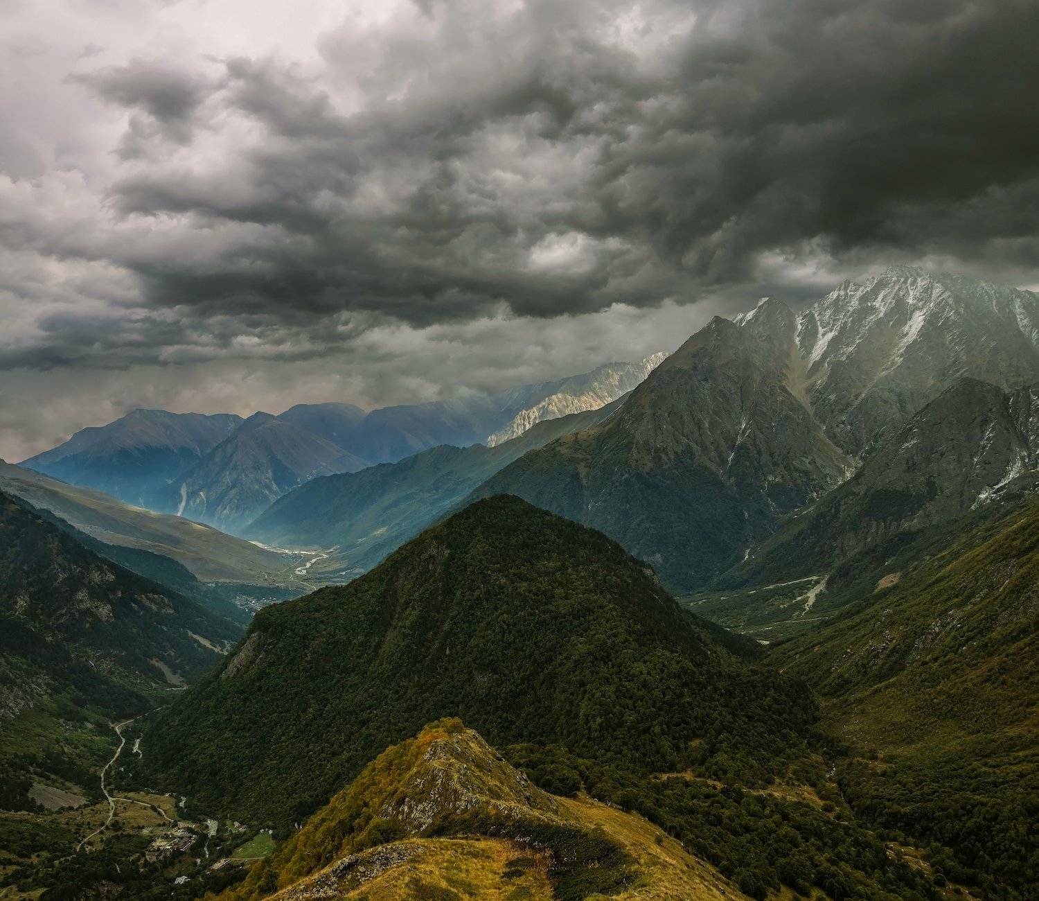 горы, облака, кавказ, Эстелла