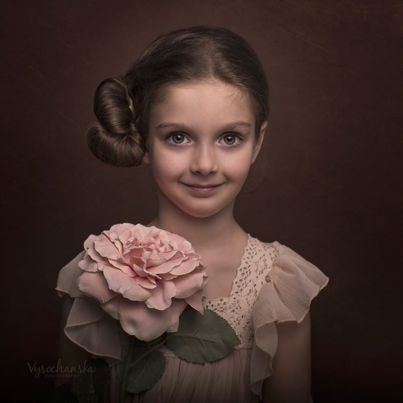 girl, portrait, friends, pet, animal, flower Girl\'s portrait фото превью